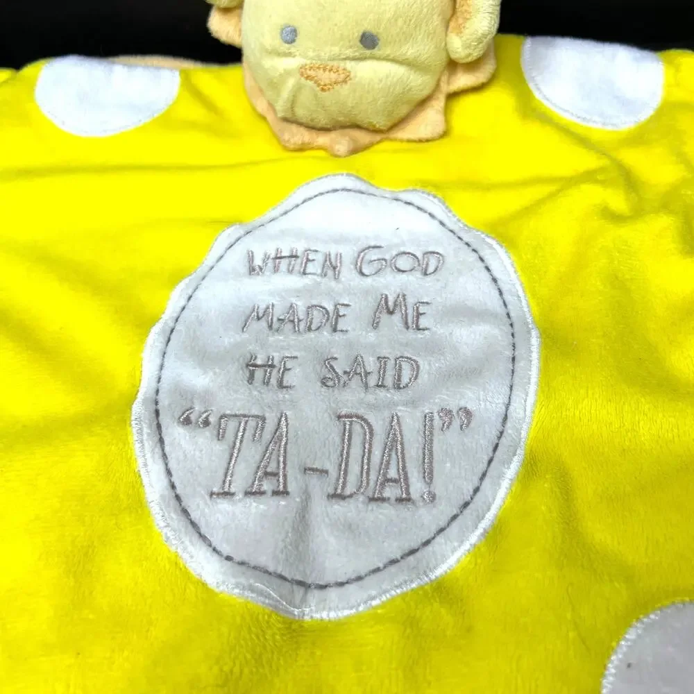Grasslands Road Baby Lion Yellow‎ Lovey Security Blanket Plush When God Made Me